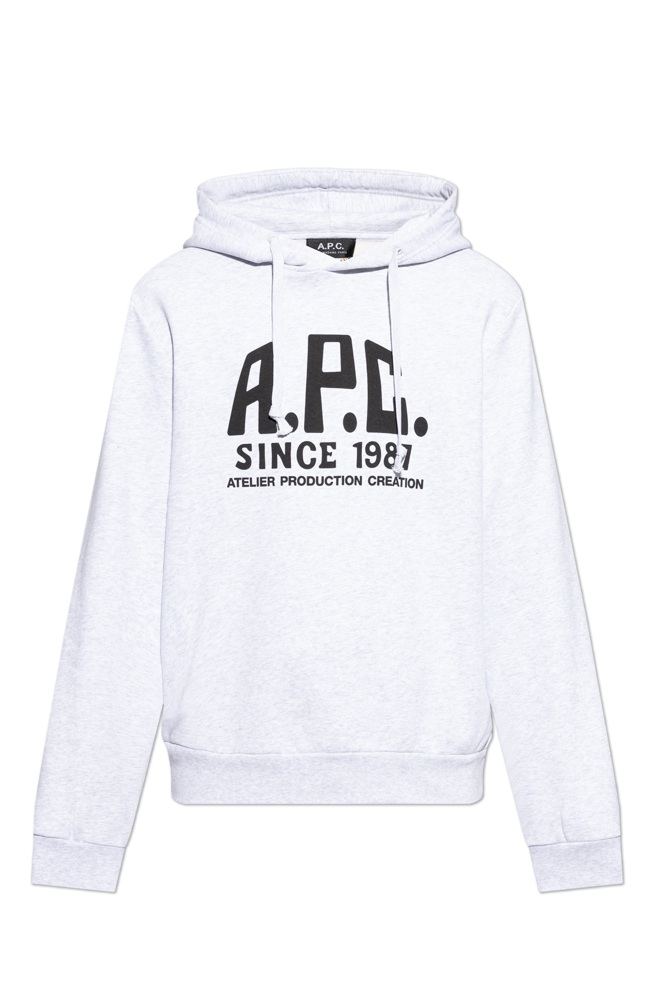 ★A.P.C.★ Print Label Hood Header Gray COHBVM27955PLA COHBV A.P.C. - Print Label Hoodie - Paul & friends